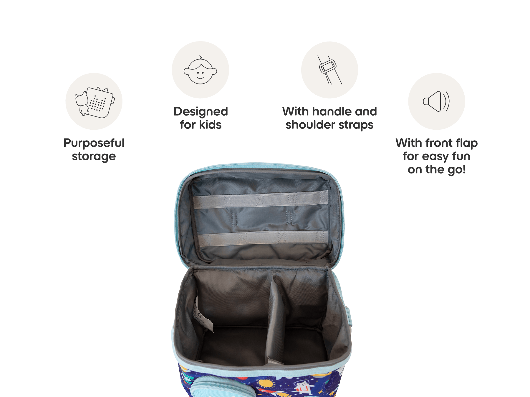 Listen & Go Bag for Toniebox - Blue Stargazing